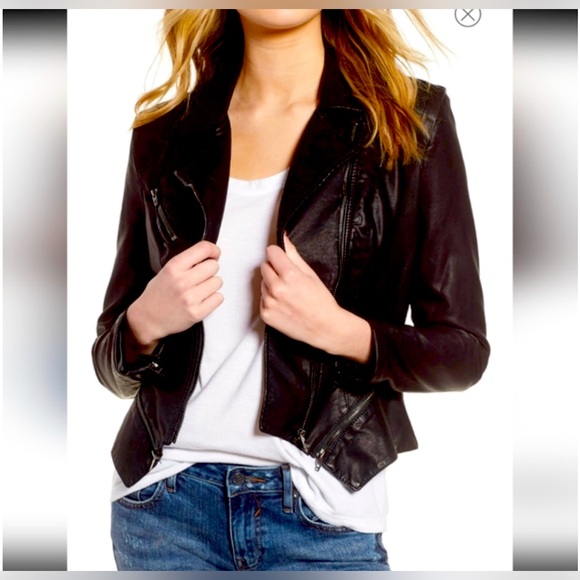 Blank NYC Faux Leather Moto Jacket medium - Picture 2 of 10